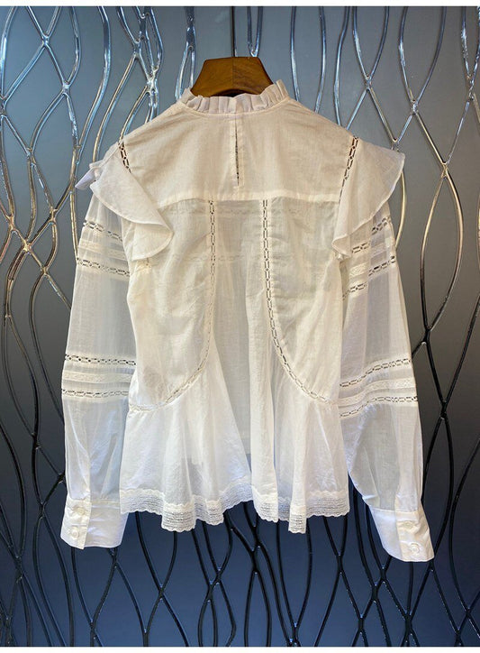 Women Ruffle Floral Long Sleeve Casual Top - LiveTrendsX