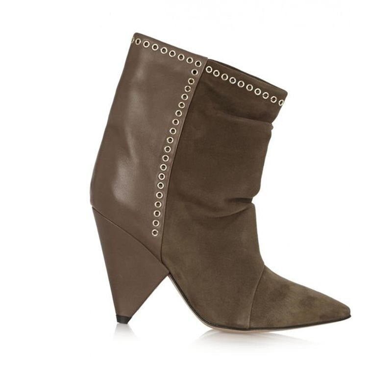 Women Spike High Heel Pointed Toe Ankle Boots - LiveTrendsX