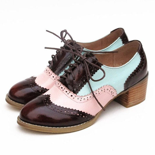 Women Vintage Thick Heels Retro Vintage Oxford - LiveTrendsX