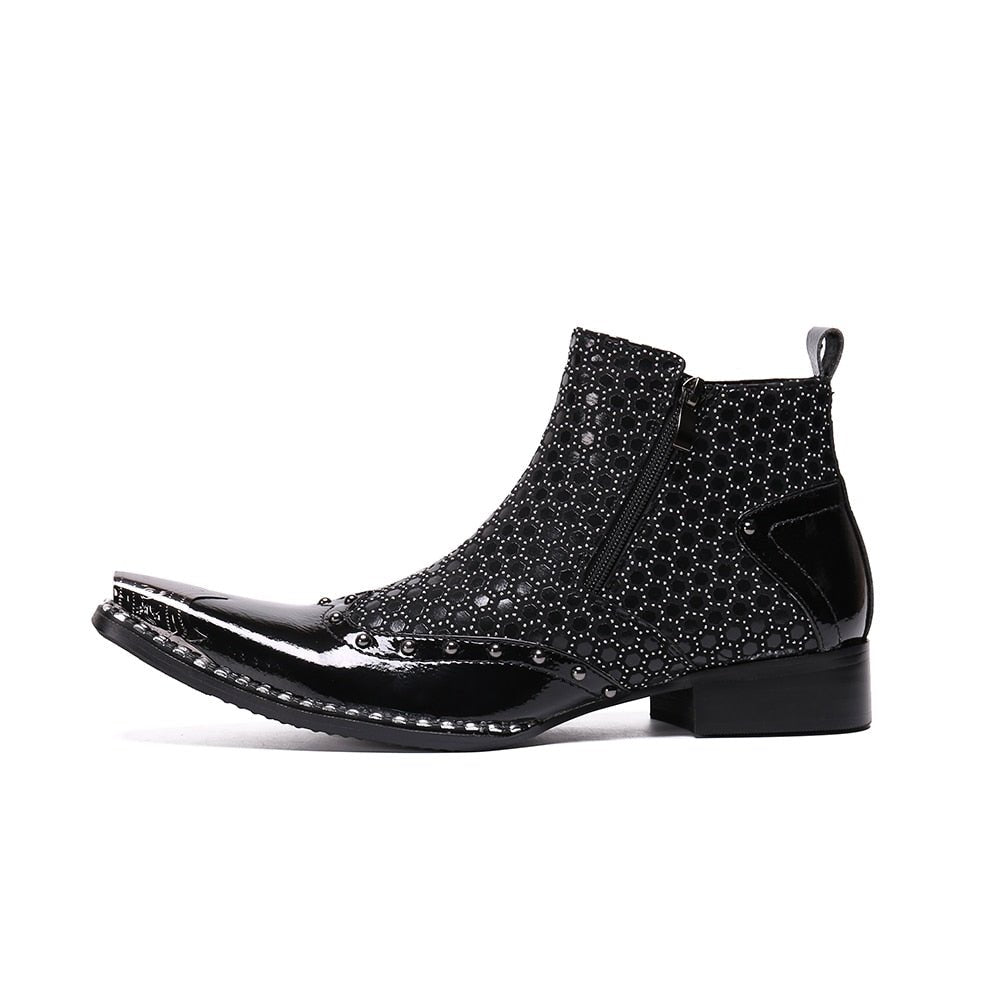 Zipper Short Boots Male Party Formal Dress Shoes Plus Size - LiveTrendsX