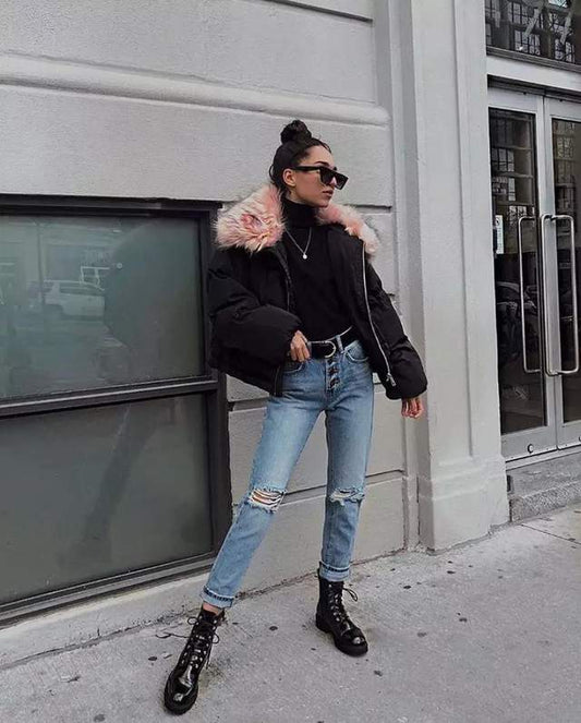 I am not tall enough, how do I choose when wearing Martin boots? If you choose the right one, you can modify the shape of the legs and still show up. - LiveTrendsX