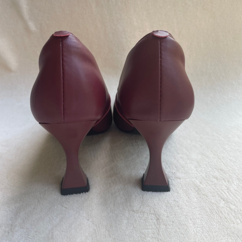 High heels lady pumps wedding shoes square toe