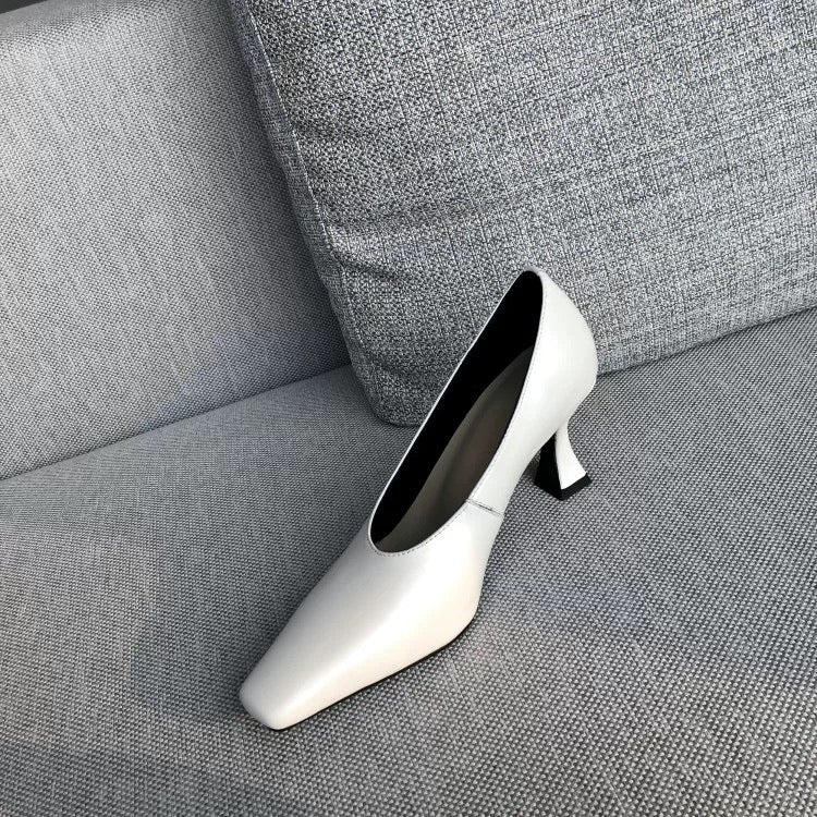 High heels lady pumps wedding shoes square toe