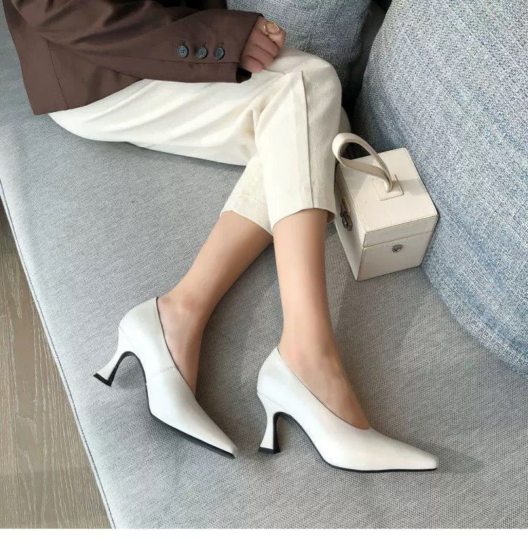 High heels lady pumps wedding shoes square toe