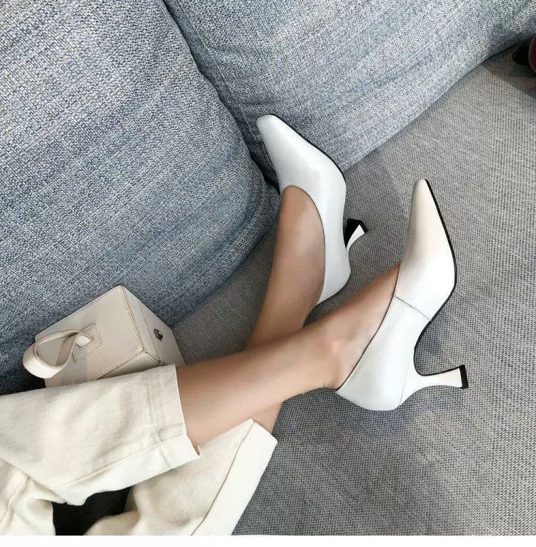 High heels lady pumps wedding shoes square toe