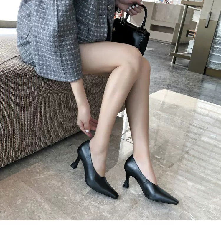 High heels lady pumps wedding shoes square toe