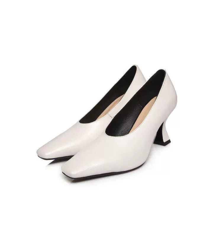 High heels lady pumps wedding shoes square toe