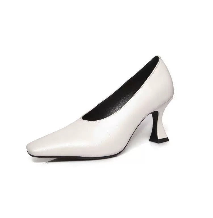 High heels lady pumps wedding shoes square toe