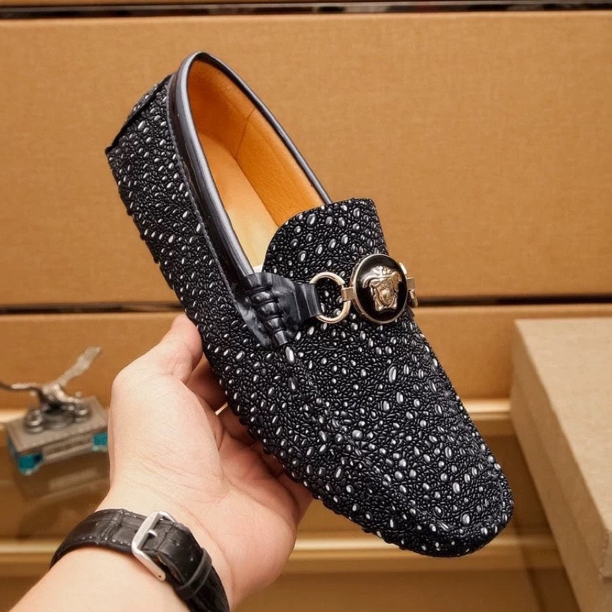 メンズドレスシューズ ライオンヘッド 本革 オックスフォード