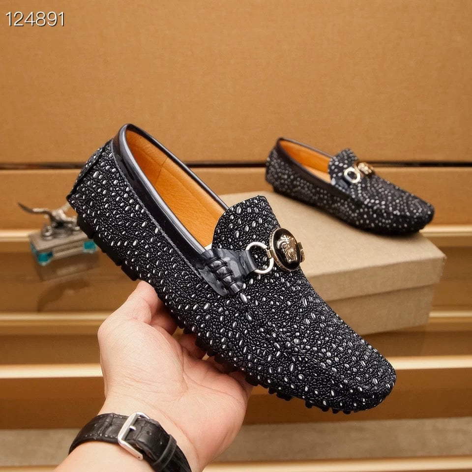 メンズドレスシューズ ライオンヘッド 本革 オックスフォード