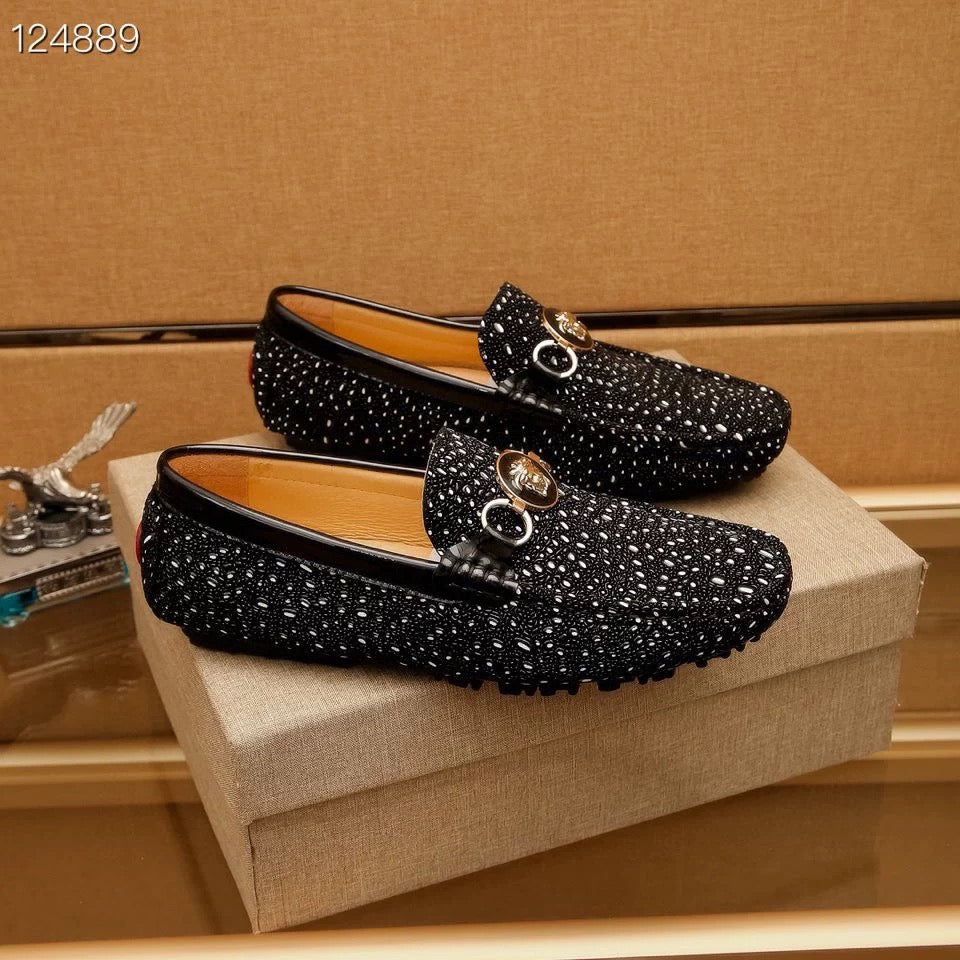 メンズドレスシューズ ライオンヘッド 本革 オックスフォード