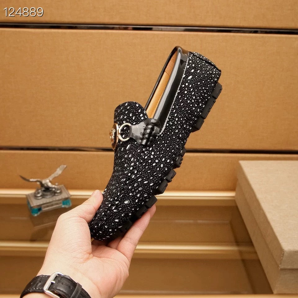 メンズドレスシューズ ライオンヘッド 本革 オックスフォード