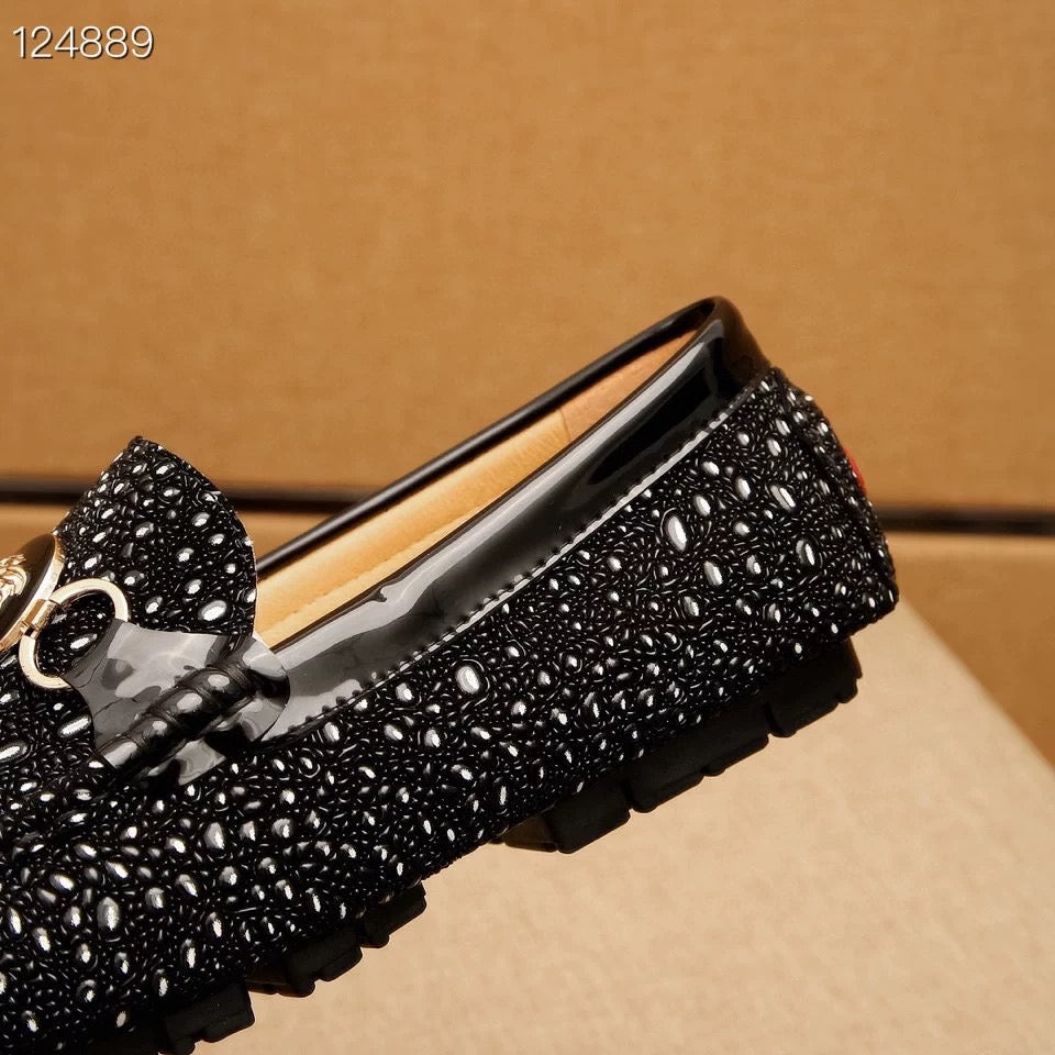 メンズドレスシューズ ライオンヘッド 本革 オックスフォード