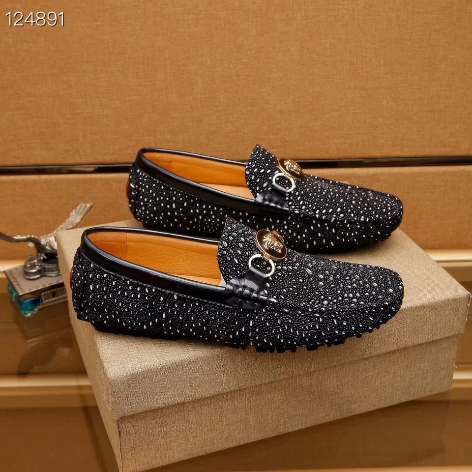 メンズドレスシューズ ライオンヘッド 本革 オックスフォード