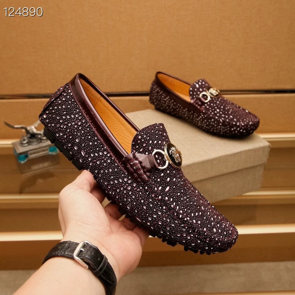 メンズドレスシューズ ライオンヘッド 本革 オックスフォード