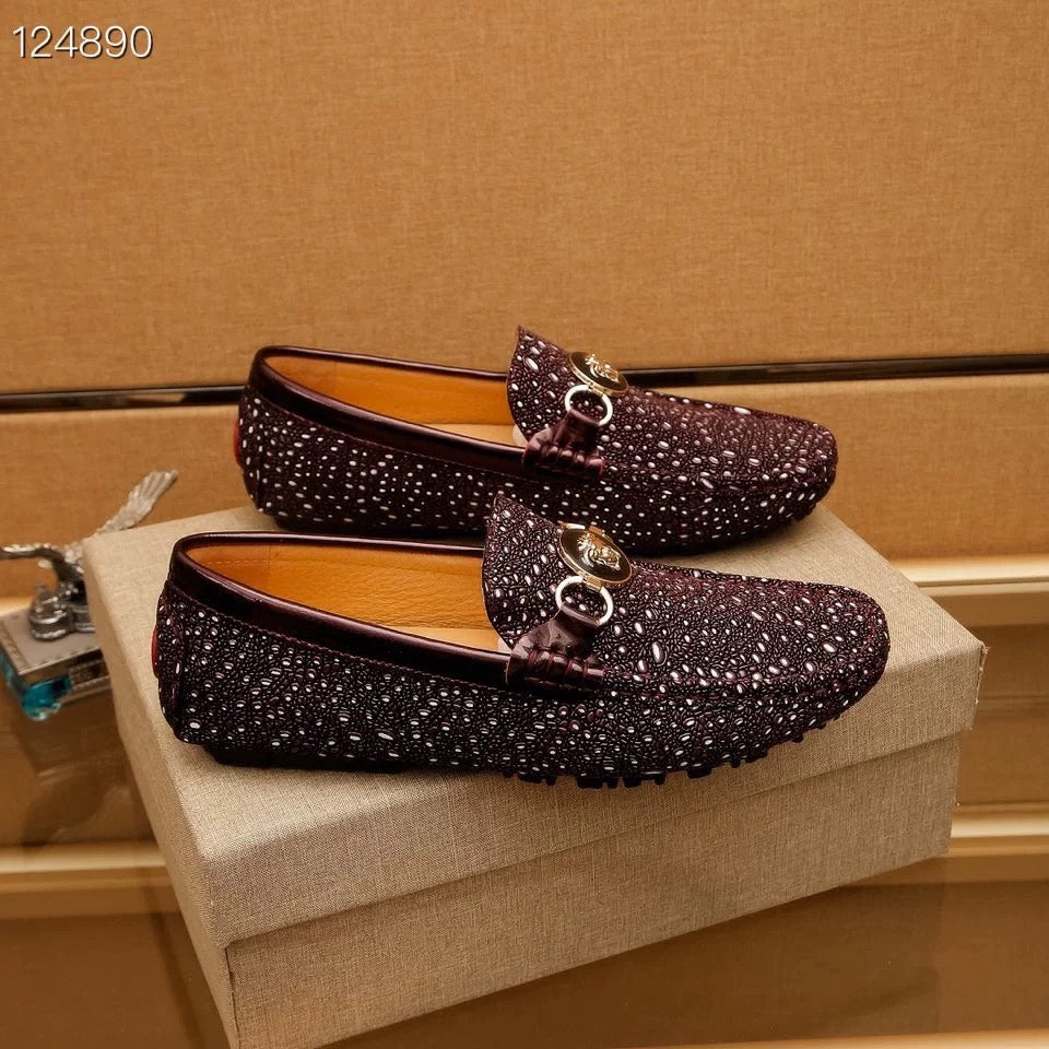 メンズドレスシューズ ライオンヘッド 本革 オックスフォード