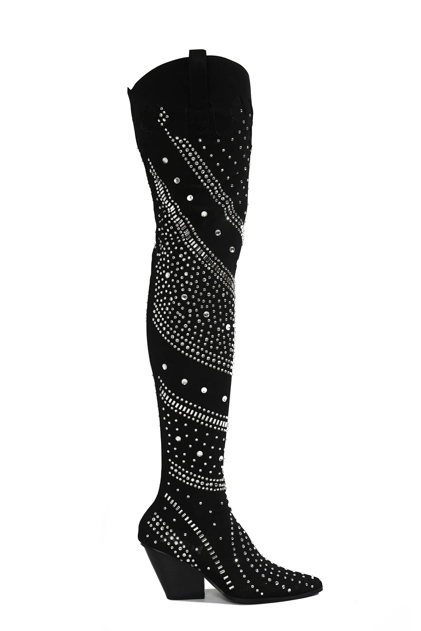 Luxury Crystal Bling Over-The-Knee Women's Boots
