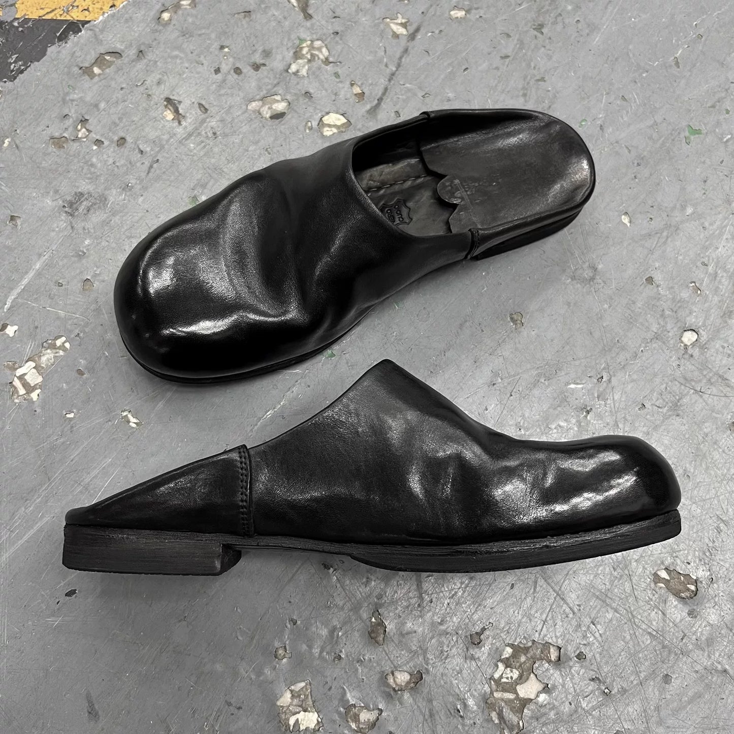 First-layer horsehide washed and distressed round-toe casualeasiest for match lazy outdoor slippers leather men shoes