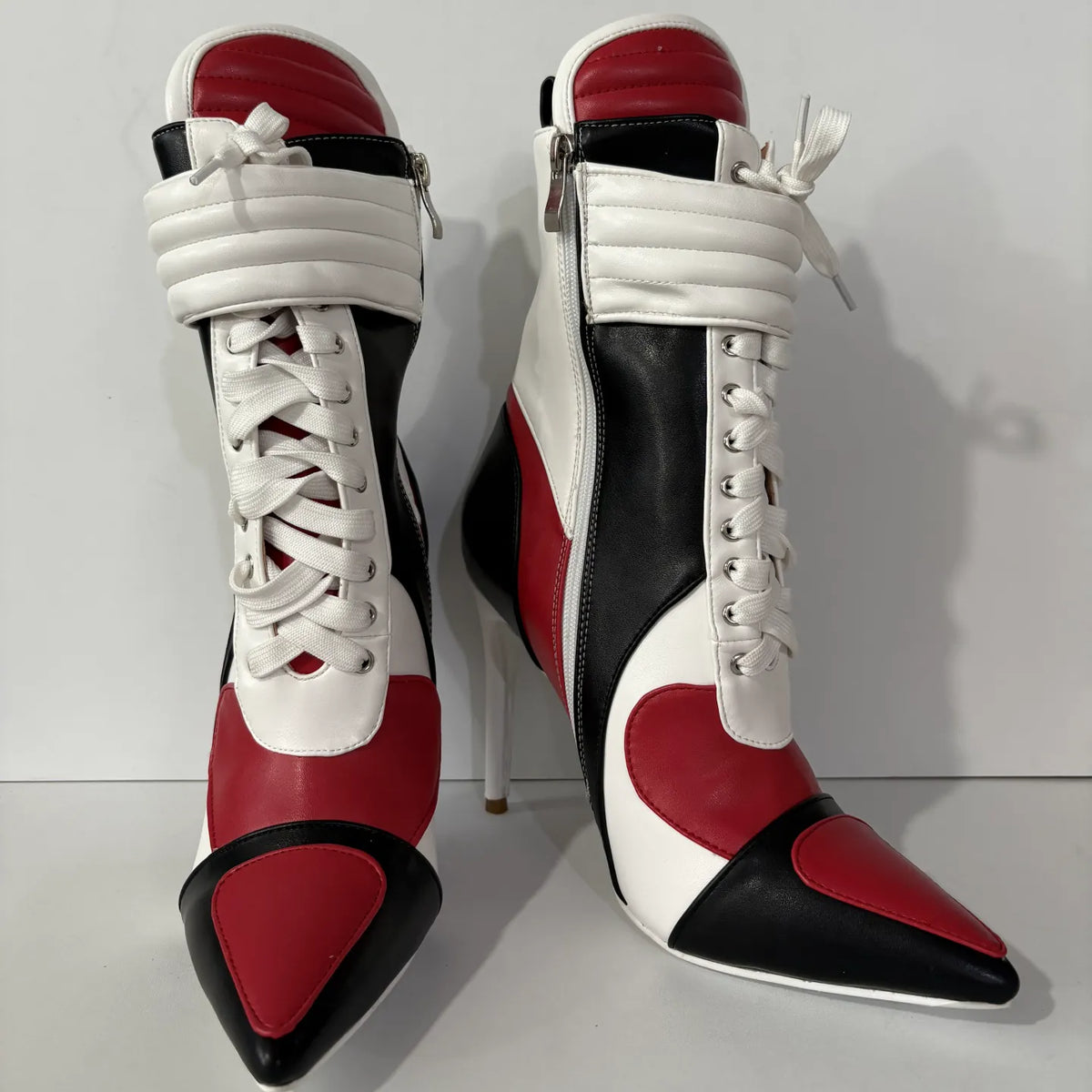 lace-up short boots stiletto high-heeled fashion sports wind locomotive niche