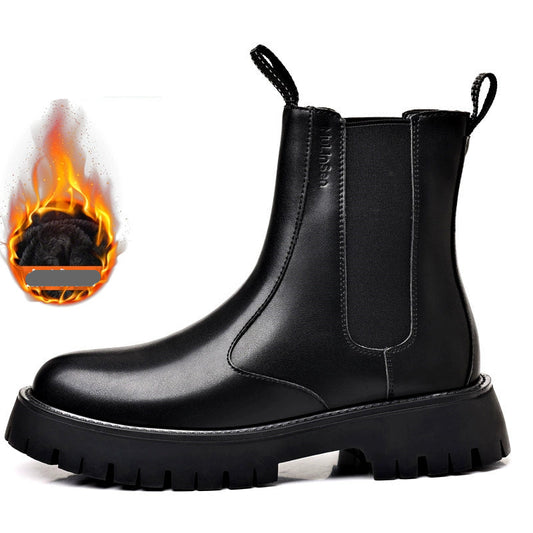 Soft Leather Martin Boots for Men Chelsea Boots (Up to Size 46)