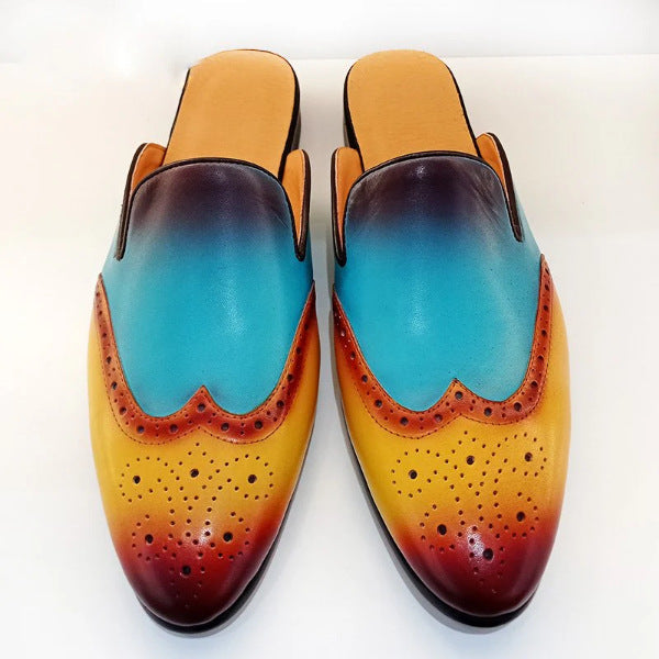 handmade leather cross-border special cowhide casual loafers men's