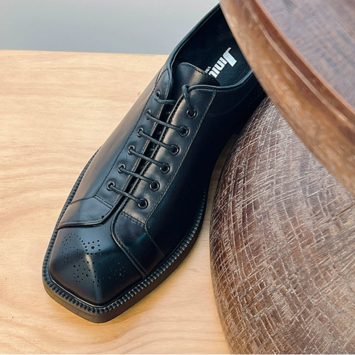 Special-shaped head leather shoes short face square head leather shoes cowhide casual height-increasing thick-soled men's shoes