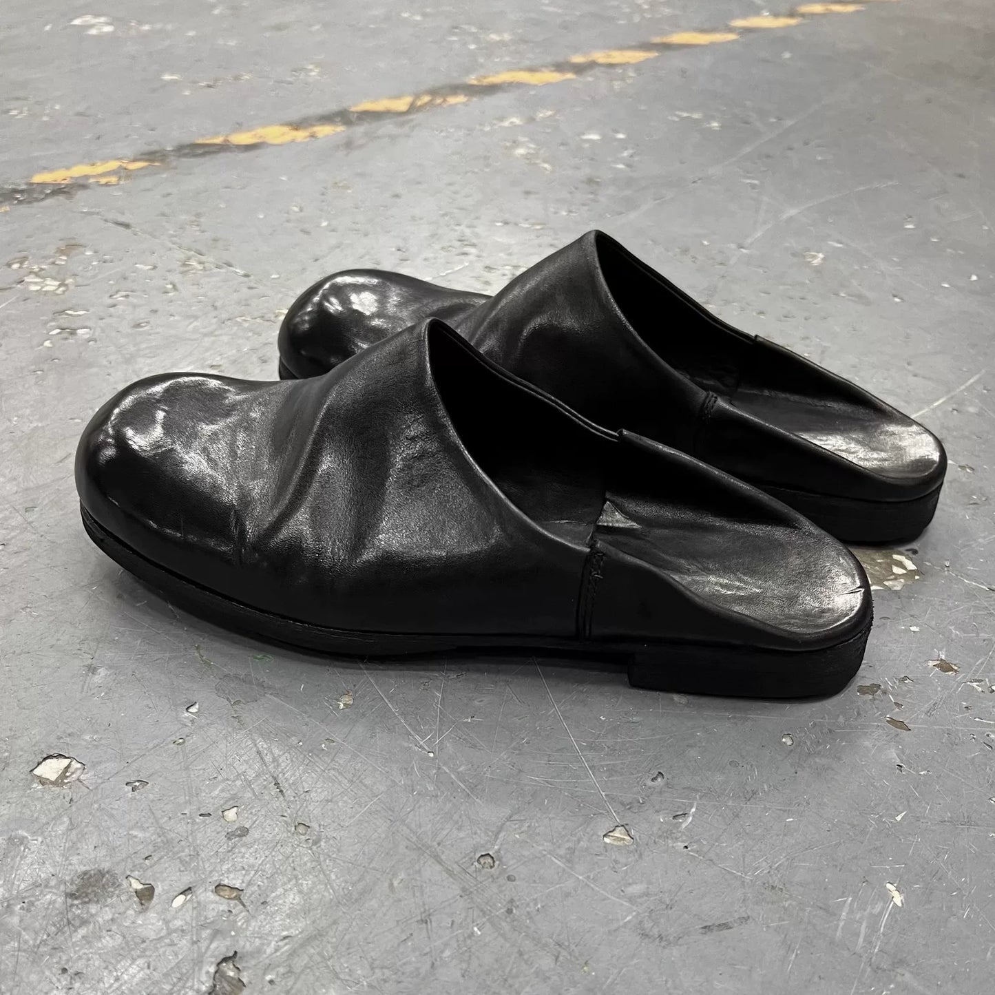 First-layer horsehide washed and distressed round-toe casualeasiest for match lazy outdoor slippers leather men shoes