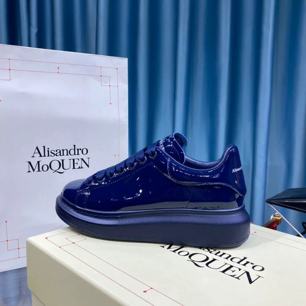 Unisex Patent Leather Platform Sneakers – Mint Green&More Colors