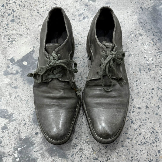 First layer kangaroo leather mango head tie back dark pioneer hand-stitched goodyear washed craftsman derby leather shoes
