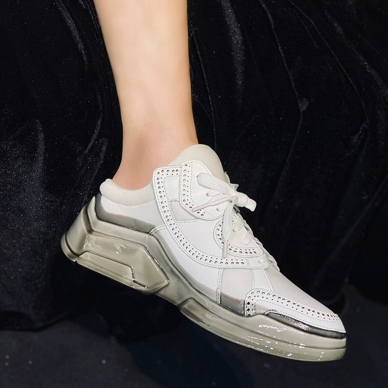 Epoxy shoes sports slippers sol bag head drag lazy cowhide casual comfortable white shoes