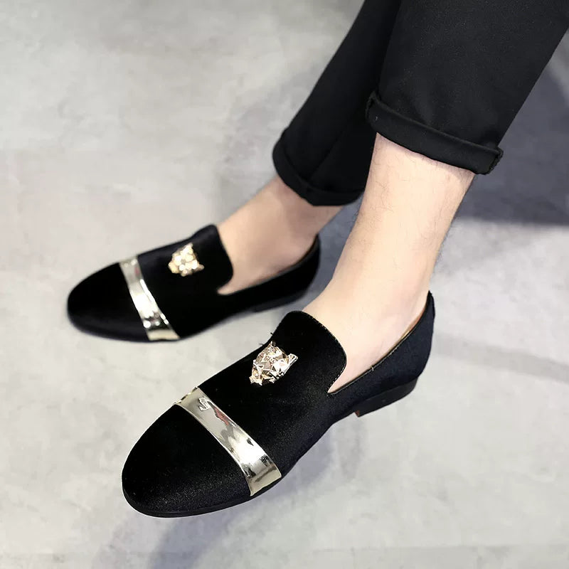 Men's casual loafers leather shoes men's versatile trend shoes