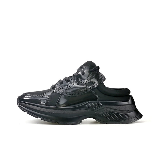 Muller shoes sneakers slingbacks all black slippers dad dragging platform casual shoes men