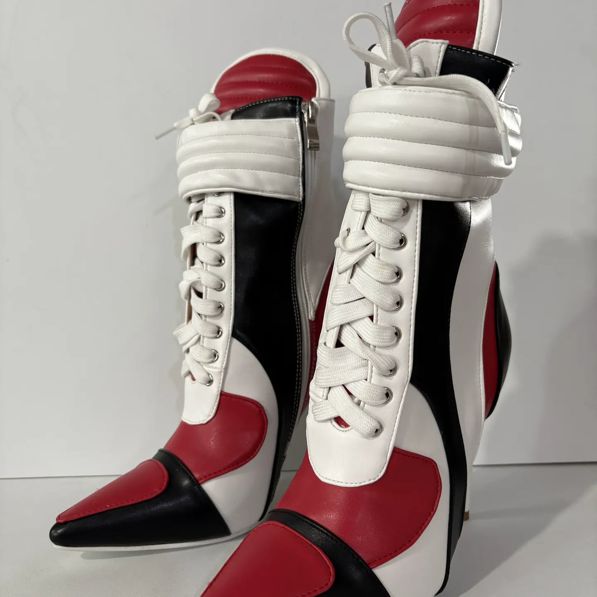 lace-up short boots stiletto high-heeled fashion sports wind locomotive niche