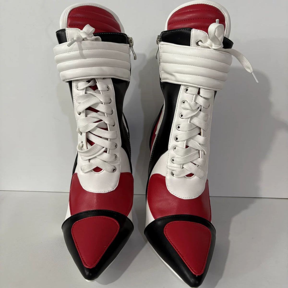 lace-up short boots stiletto high-heeled fashion sports wind locomotive niche