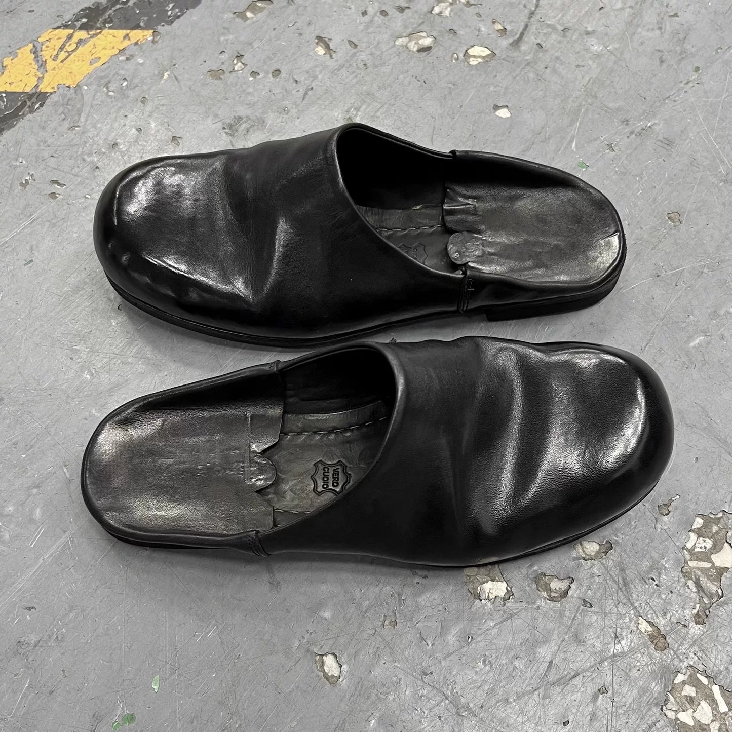 First-layer horsehide washed and distressed round-toe casualeasiest for match lazy outdoor slippers leather men shoes