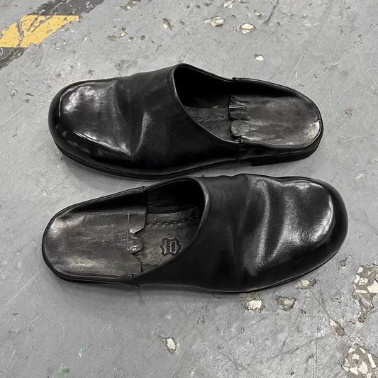 First-layer horsehide washed and distressed round-toe casualeasiest for match lazy outdoor slippers leather men shoes