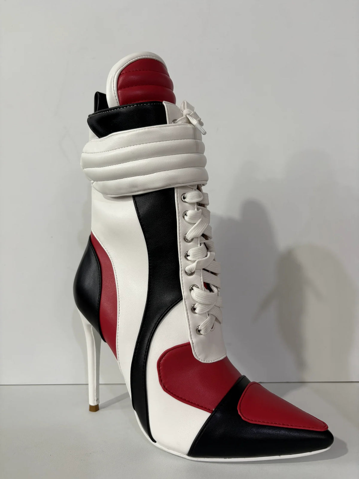 lace-up short boots stiletto high-heeled fashion sports wind locomotive niche