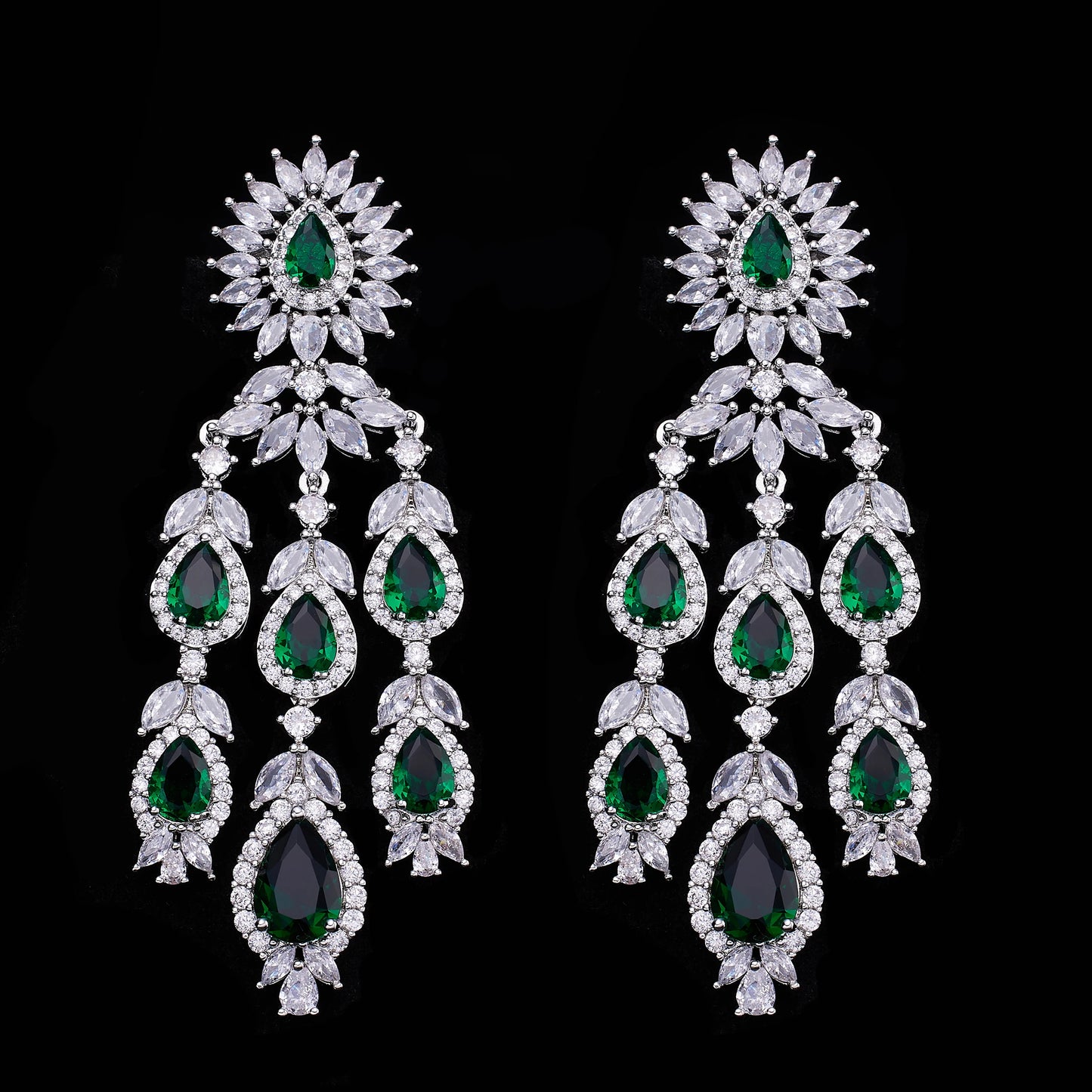 3A Zircon Luxury 4-piece Bridal Wedding Jewelry Set Crystal Necklace Set Dubai Jewelry Set