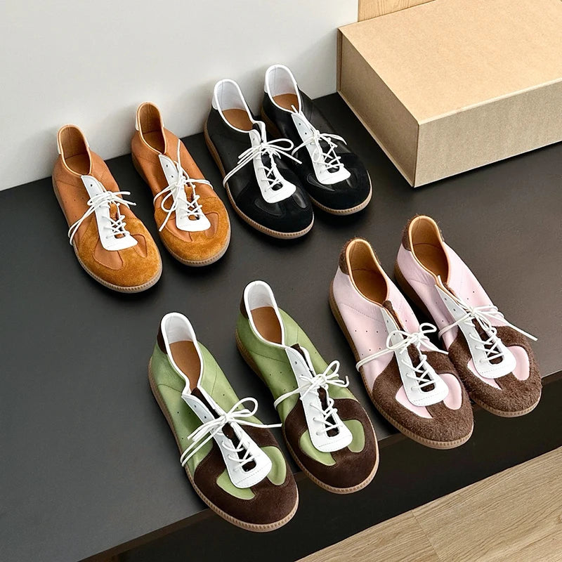 Vintage Genuine leather Handmade Shoes Womens Soft Suede Comfortable FlatsWomens Shoes