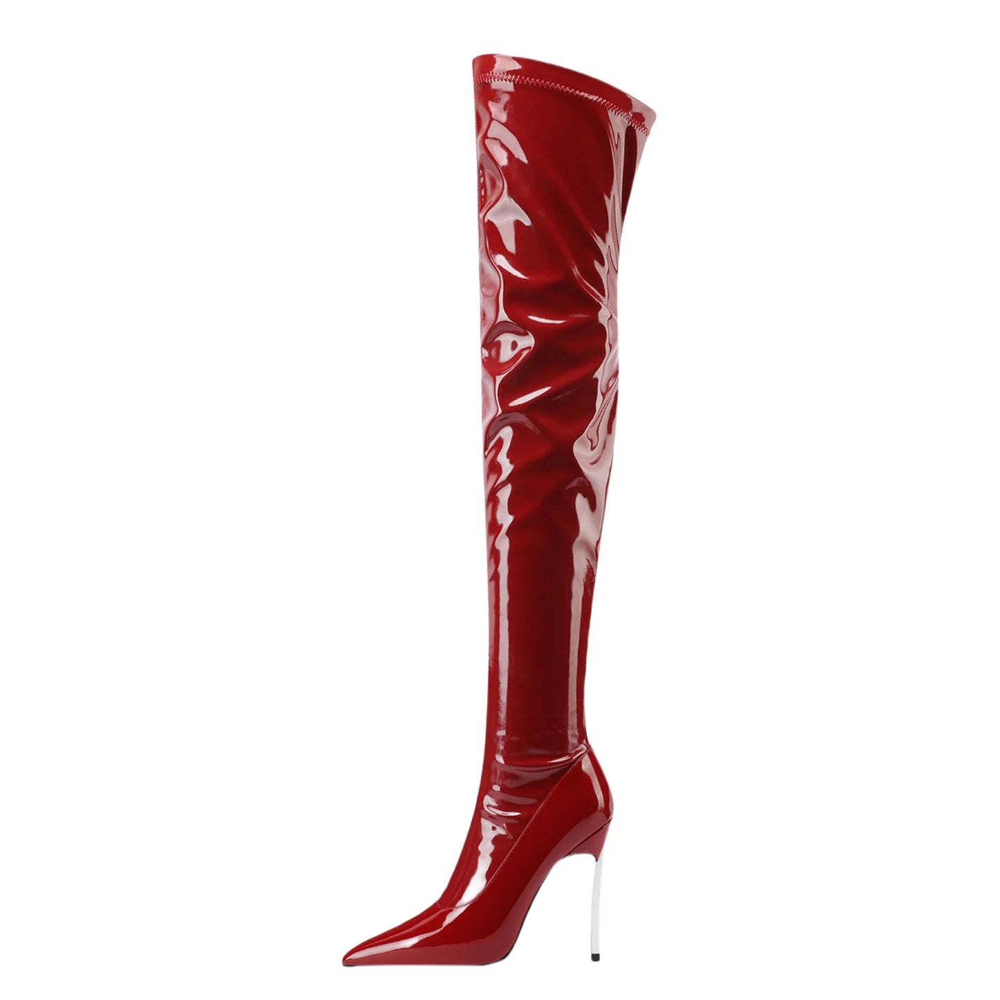 Over the knee boots Pointed Toe Side zipper Super high heel Skinny boots Women's Boots
