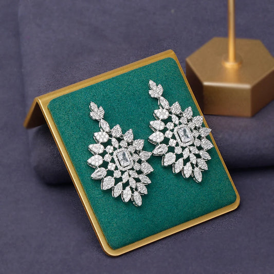 Gorgeous 5 Layered Imitation Pearl Choker with Cubic Zirconia Pendant Necklaces Bracelet Zircon 4PCS Jewelry Set