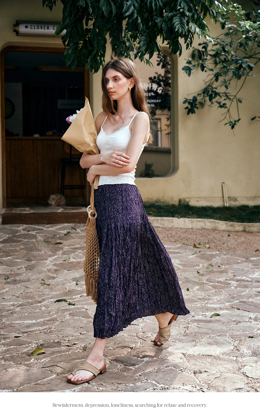 Women's Summer Maxi Dress Fashion 2025 Summer Floral Female Chiffon Purple High-waisted Skirts Woman Clothing O57XB99511