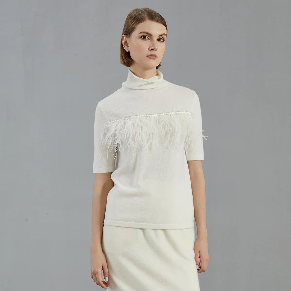 Women's Clothing 100% Cashmere turtle neck Pullover Knitted Sweater