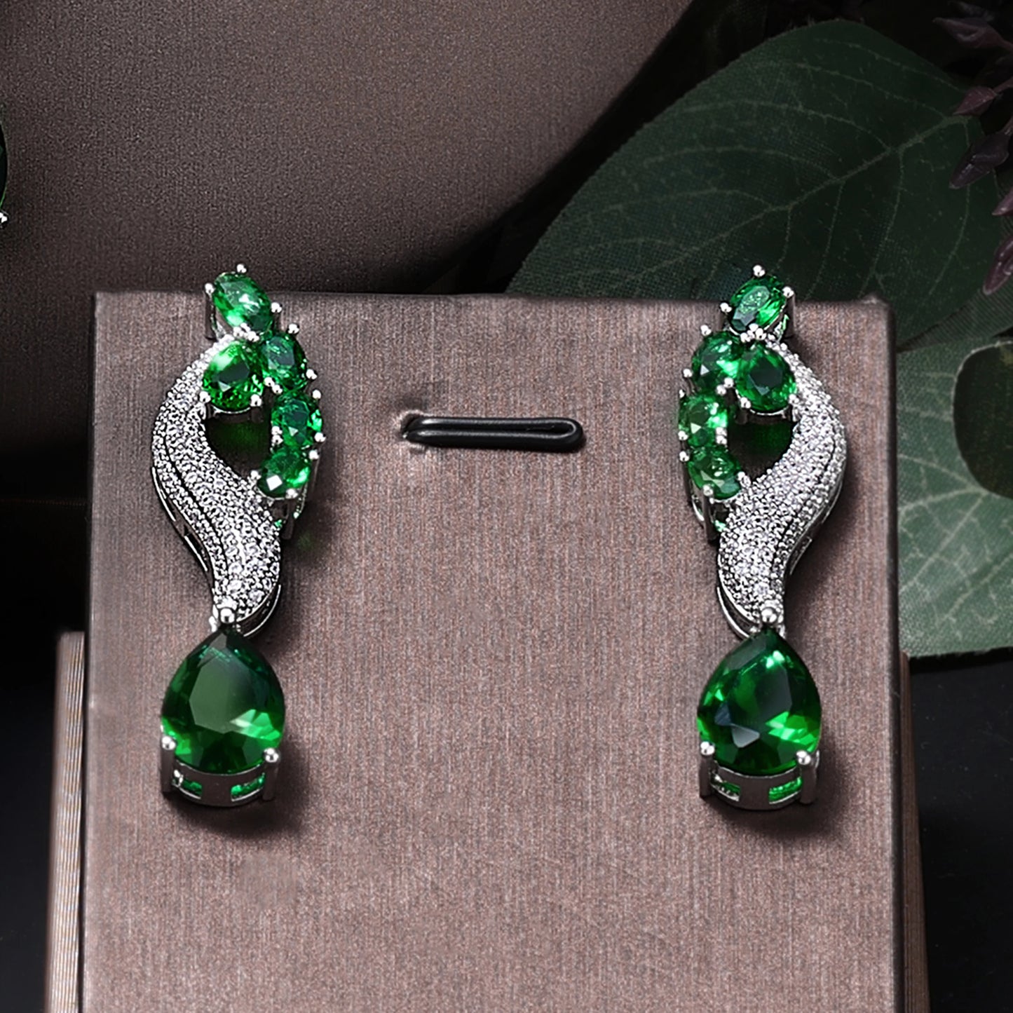 Top 4 Wedding Bride Jewelry Set Water Drop Shape Jewelry Set for Women's Wedding Accessories Necklace and Earring Set