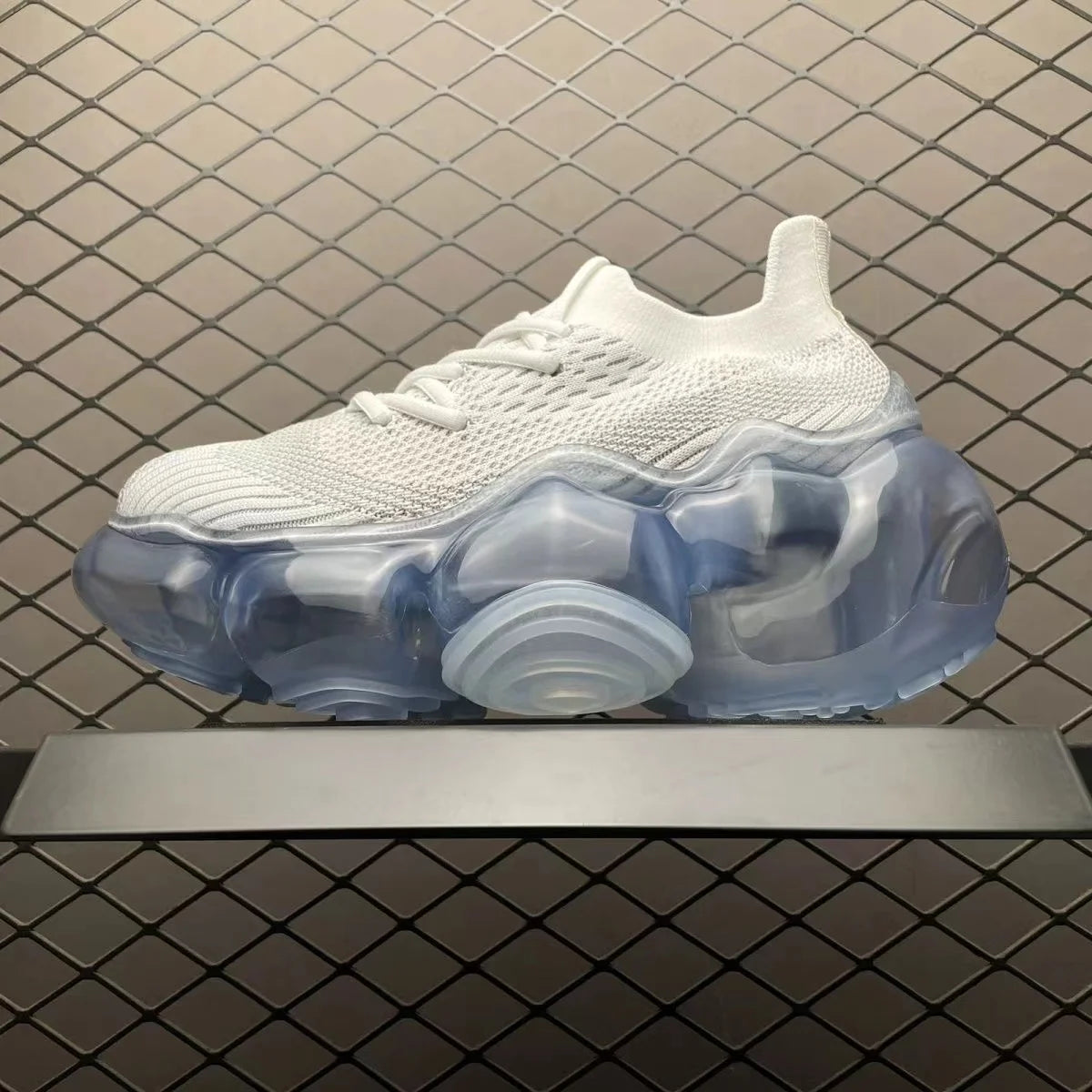 2025 New Japanese Air Cushion Women Chunky Sneakers Knitted Mesh Heightening Jelly Casual Sports Shoes High Quality Luxury Y2k