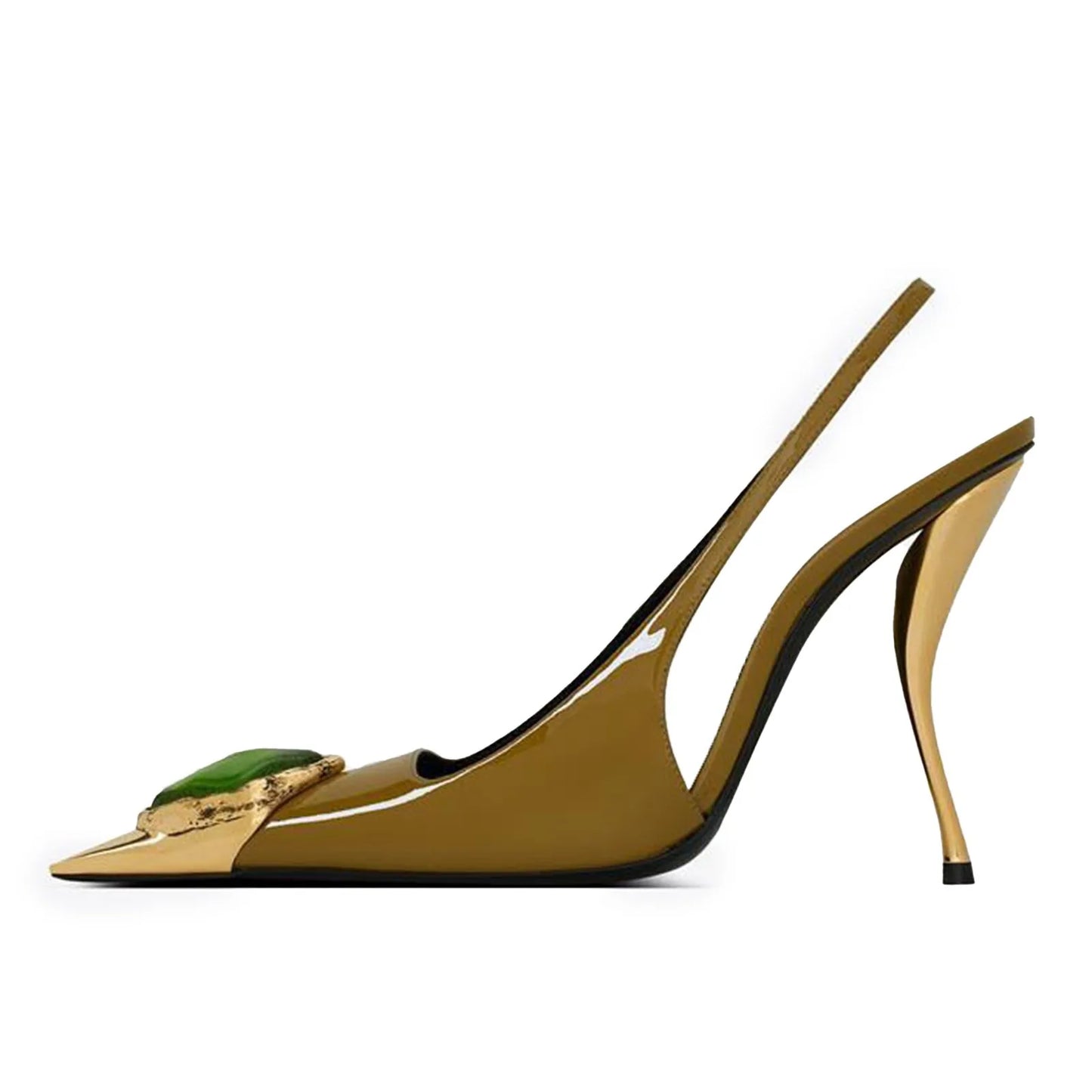 Small Square Shaped High-heeled Gemstone Sandals for Banquets Plus Size Women's Sandals