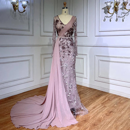 Sexy Design with Overskirt and Beaded Elements for Luxury Evening Affairs