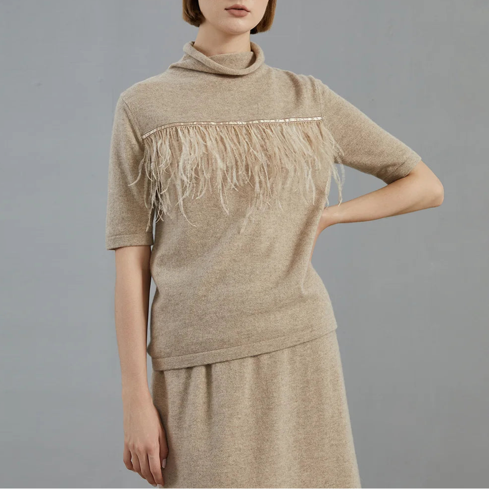 Women's Clothing 100% Cashmere turtle neck Pullover Knitted Sweater