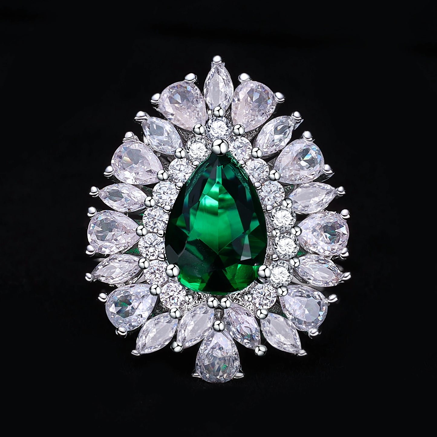 3A Zircon Luxury 4-piece Bridal Wedding Jewelry Set Crystal Necklace Set Dubai Jewelry Set