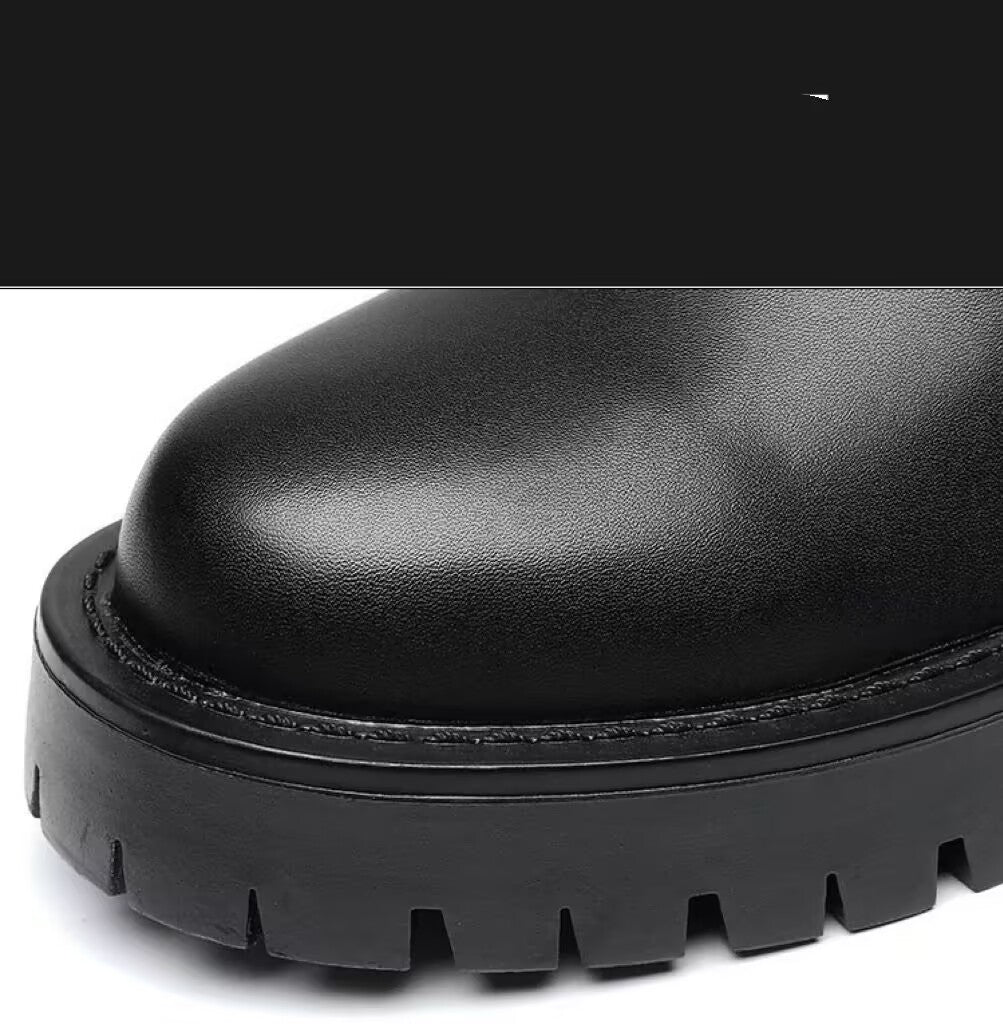 Soft Leather Martin Boots for Men Chelsea Boots (Up to Size 46)